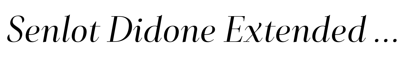 Senlot Didone Extended Regular Italic